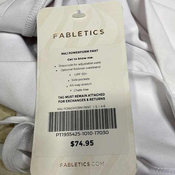 Fabletics white powerform pant size M - Picture 4 of 5